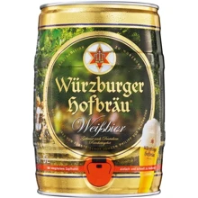 Пиво Wurzburger Weissbier светлое нефильтрованное 5.4% 5 л (PLS_4047900004550): Объем, л 5