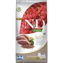 Сухой корм Farmina N&D Quinoa Duck, Brocooli & Asparagus Neutered для взрослых стерилизованных собак мелких пород, утка, киноа, брокколи и спаржа 7 кг 38647 (X/01/80): Тип Сухой корм