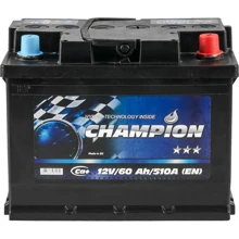 Champion 6СТ-60 АзЕ Euro Black (CHB60-0): Ёмкость, Ач 60