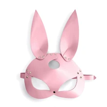 Шкіряна маска Зайчики Art of Sex - Bunny mask, рожевий: Виробник Art of Sex
