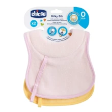 Слюнявчик Chicco Milky, 0 м+, 2 шт розовый (16300.10): Производитель Chicco