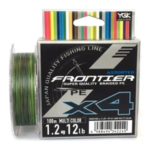 Шнур YGK Frontier X4 Assorted Multi Color 100m # 1.2 / 0.185mm 12lb / 5.4kg (5545.03.28): Тип Шнур