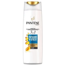 Pantene Шампунь, бальзам-ополаскиватель и интенсивный уход 3в1 Питание и блеск 360 ml: Пол Для женщин