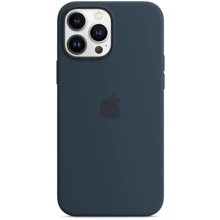 Чохол для iPhone Apple Silicone Case with MagSafe Abyss Blue (MM2T3) for iPhone 13 Pro Max: Колір синій