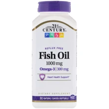 21st Century Enteric Coated Omega-3 Fish Oil, 90 Sgels: Тип Омега 3