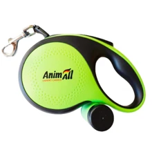 Повідець-рулетка AnimALL MS7016-B з диспенсером L до 50 кг/5 метрів зелена: Тип шнура Лента