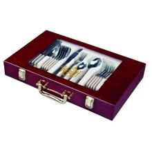 Набор столовых приборов Krauff Elegance KF29-189-008 24 прибора в чемодане (21119): Наименование Набор столовых приборов 24 предмета