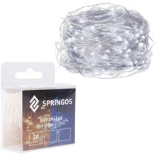 Гирлянда на батарейках Springos 1.9 м 20 LED CL0006 Cold White: Тип Линейная