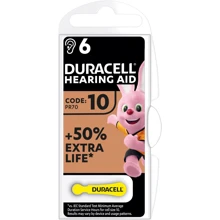 Батарейки Duracell для слуховых аппаратов размер 10, 6 шт.: undefined undefined