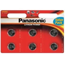 Батарейка Panasonic CR 2032 BLI 6 LITHIUM (CR-2032EL/6B): Емкость 220 mAh