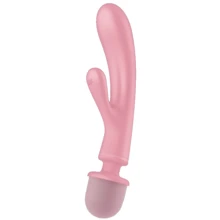 Вібратор-кролик + масажер 2в1 Satisfyer Triple Lover Рink: Для кого Для жінок