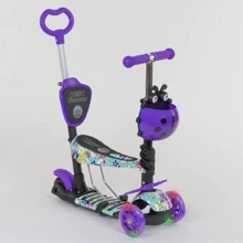 Самокат 5в1 Best Scooter (PU колеса с подстветкой) Абстракция Multicolor (84216): Количество колес 3