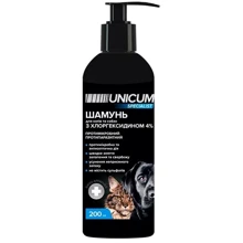 Шампунь для собак и котов Unicum Specialist с хлоргексидином 4% 200 мл (UN-061): Тип средства Шампуни
