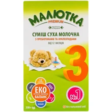 Смесь молочная сухая Малютка Premium 3 c 12 месяцев 350 г (4820199500107): Тип Смеси молочные