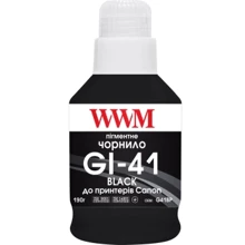 Чорнило WWM Canon GI-41, 190г Black pigmented (G41BP): Колір Black