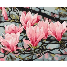 Картина по номерам Brushme Цвет магнолии ©Anastasiia Osmolovska 40х50 см (BS54135): Производитель Brushme