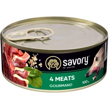 Влажный корм Savory для взрослых собак с четырьмя видами мяса 100 г (30372): Тип Влажный корм