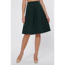 Юбка FashionUp YUB-1022A 42 зеленая клеш до середины бедра: Материал Полиэстер