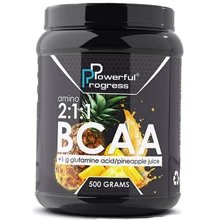 Аминокислота для спорта Powerful Progress BCAA 2:1:1 + Glutamine 500 g /50 servings/ Pineapple: Вкус Ананас
