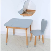 Столик зі стільчиком та ящиком Bambi 04-025GREY-DESK Сірий: Вік дитини от 4-х лет