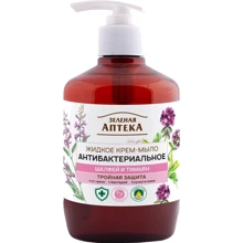 Зелена Аптека рідке крем-мило для рук шавлія та чебрець 460 ml: Призначення Очищение, Антибактериальное