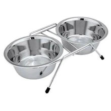 Миски на подставке Swastik Industries металлические 2x240 мл (SWT2401-1): Тип Миски