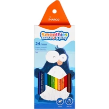 Карандаши цветные 2150-24СВ 24цв. Smoothies b&p трехгранные супермягкие: Тип Цветные
