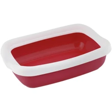 Туалет для кошек Beta Plus Mini Red с рамкой 43х31х16 (8022967065351): Вид Открытый