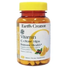 Earth‘s Creation Vitamin C 500 mg with rose hips Витамин С 100 таблеток: Тип Витамин C