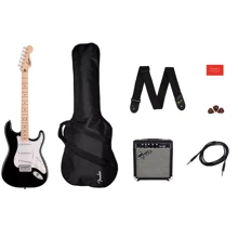 Гитарный набор SQUIER by FENDER SONIC STRATOCASTER PACK MN BLACK: Тип Электрогитара