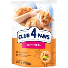 Сухой корм Club 4 Paws Premium для взрослых кошек с телятиной 0.9 кг (B4620801): Тип Сухой корм