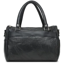 Женская сумка бочонок Borsa Leather черная (K1HB1506334-R1-black): Пол Женский