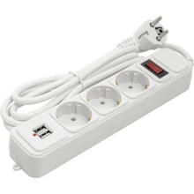 Сетевой фильтр PowerPlant PPSA10M18S3U: Количество розеток, шт 3