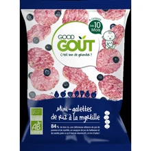 Мини-лепешки GOOD GOUT рисовые с черникой 40г: Тип Хлебцы