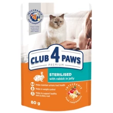 Влажный корм Club 4 Paws Premium Sterilized для взрослых стерилизованных кошек с кроликом 24х80 г (B5612211): Тип Паучи