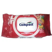 Дитячі вологі серветки Ultra Compact Ecopack 120 шт з клапаном: Виробник Ultra Compact
