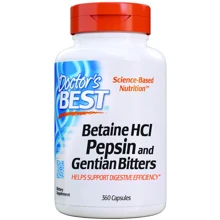 Doctor's Best, Betaine HCL, Pepsin and Gentian Bitters, 360 Capsules (DRB-00315): Тип Бетаина гидрохлорид
