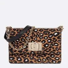 Жіноча сумка крос боді Furla тисяча дев'ятсот двадцять сім Mini Crossbody 20 чорно-карамельна (1048388): Стать жіночий