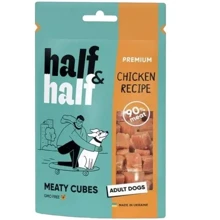 Лакомство Half & Half для собак в форме мясных кубиков с курицей 100 г (4823082431793): Производитель Half&Half