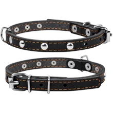 Ошейник Collar одинарный с украшением (ш 12мм, д 24-32см) черный: Производитель Collar