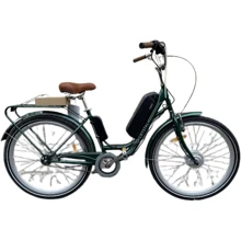 Велосипед с электроприводом 26" ST Dorozhnik eCRYSTAL BH рама-17" 36B 10Ач 350Вт темно-зеленый с серым 2024 (ELB-D-26-193): Емкость батареи, ВтЧ 360
