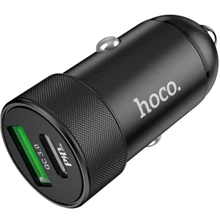 Зарядное устройство Hoco Car Charger USB+USB-C Z32B PD+QC 4A 20W Black: Особенности Быстрая зарядка, Power Delivery (PD)