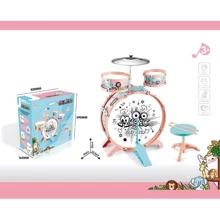 Барабанная установка Music Jazz Drum розовая (M 4203): Производитель Noname