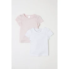 Футболка H & M 7Z5928377 62 см біла (2 шт.): Стать дівчинка