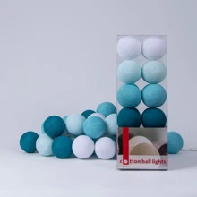 Гирлянда Cotton ball lights на 35 шаров 5,5м, Aqua: Тип Хлопковые шарики