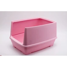 Туалет Wow Pets с высокими бортами полузакрытый 495x380x140 мм (0188-РОЗОВЫЙ): Вид Открытый