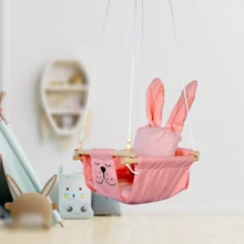 Гойдалки дитячі Infancy Вухасті тканинні підвісні пудра: Тип подвесная качель