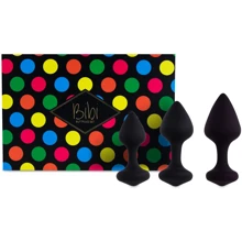 Набор силиконовых анальных пробок FeelzToys - Bibi Butt Plug Set 3 pcs Black: Для кого Унисекс