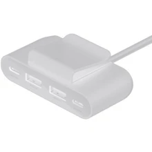 Адаптер Belkin Adapter USB-C to 2хUSB-C+2хUSB Black (BUZ001BT2MBKB7): Колір черный
