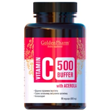 Голден-Фарм Vitamin C Bufer With Acerola Витамин С Буфер с Ацеролой 500 мг 90 капсул: Тип Витамин C